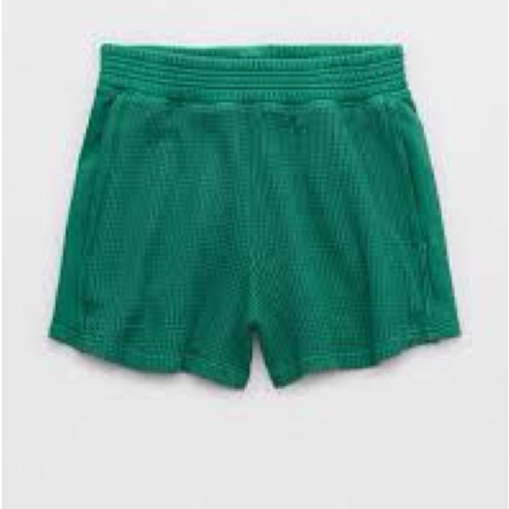 Aerie green waffle knit shorts